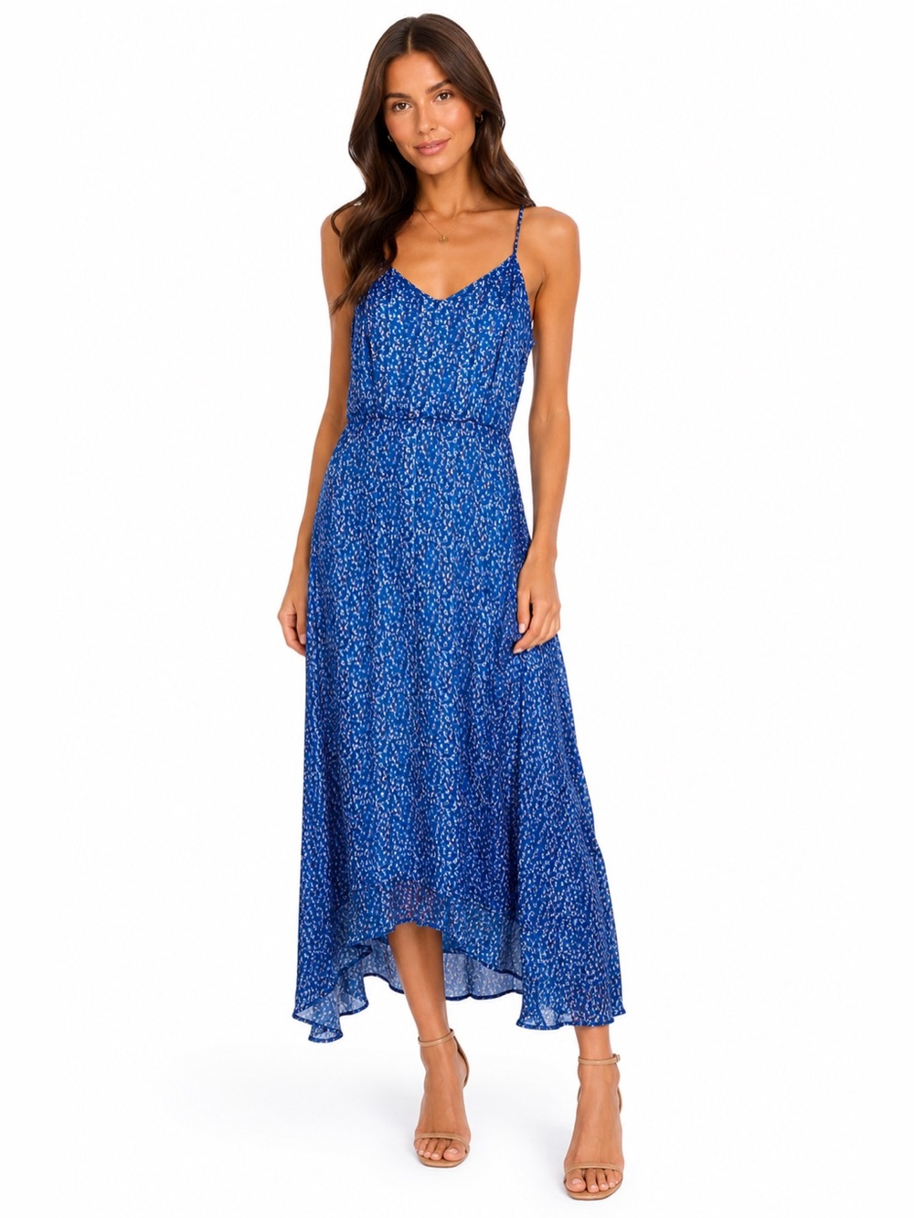 Lulu’s Blue Floral High-Low Sundress Size XS